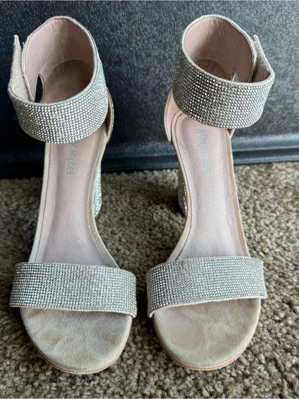 Jeffrey Campbell Lindsay Champagne Heels Women’s Size 8.5
